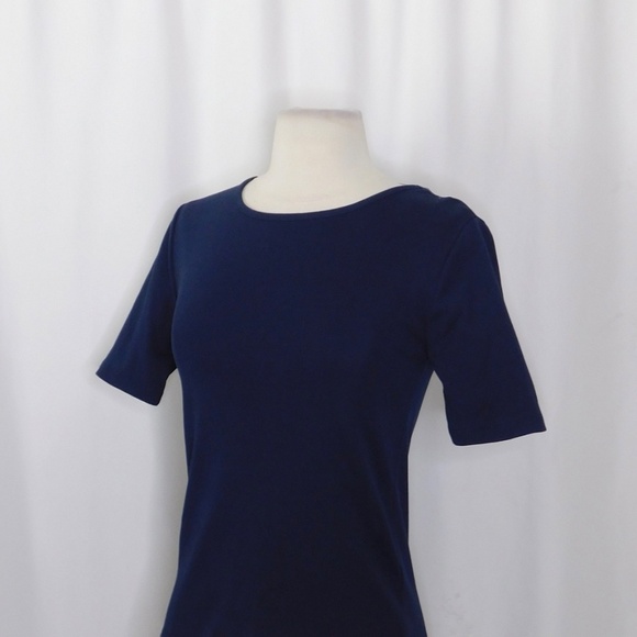 NWT!! J. CREW Perfect Fit T-Shirt Knit Top Solid Navy Blue Short Sleeve X-Small - Picture 6 of 12